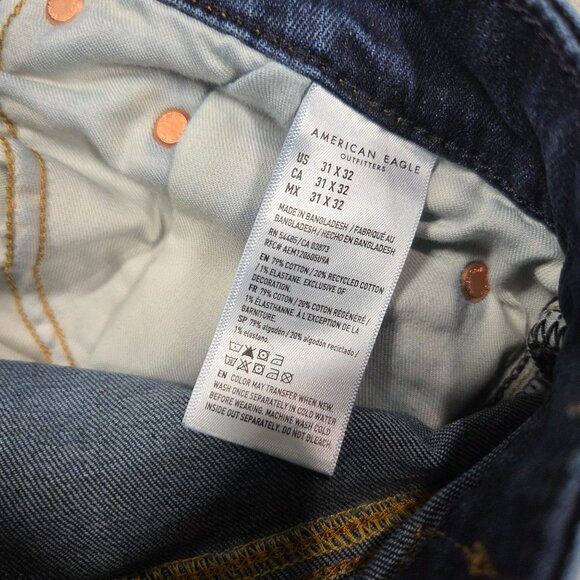 American Eagle Jeans Mens 31X32 Slim Straight AirFlex Stretch Denim - Picture 4 of 9